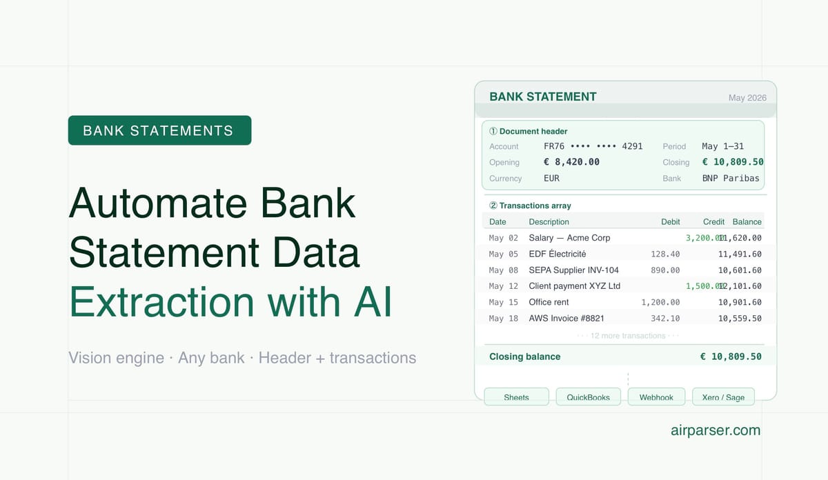 How to Automate Bank Statement Data Extraction with AI