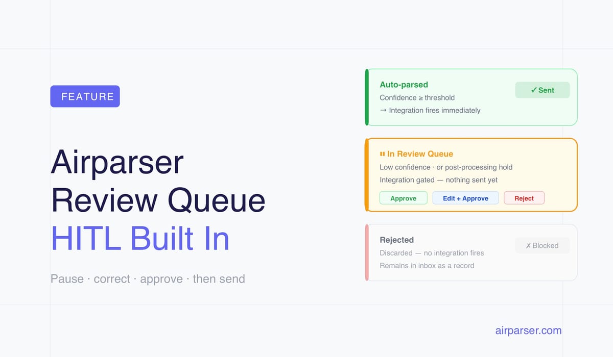 How to Use Airparser's Human-in-the-Loop Review for Document Parsing