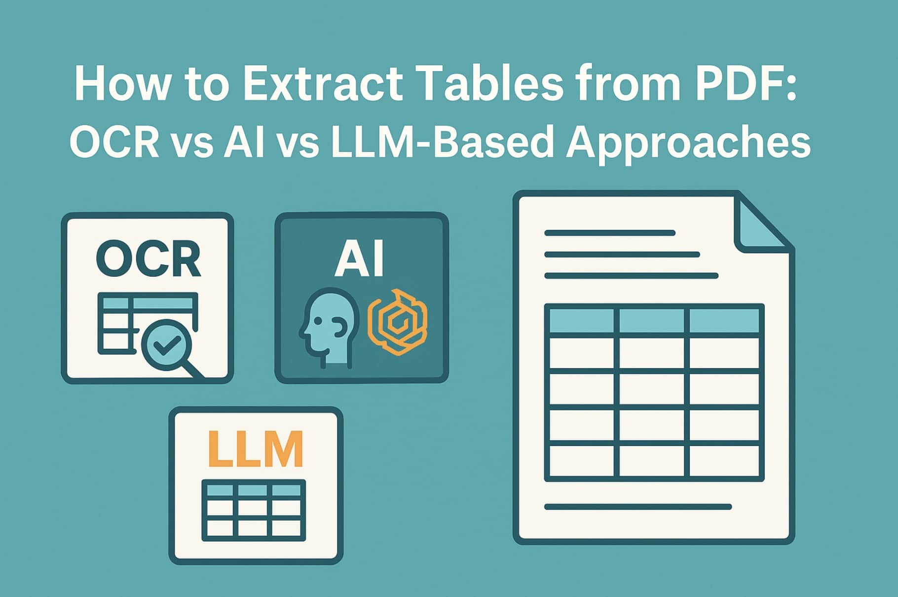 How to Extract Tables from PDFs Automatically: OCR, AI & LLM Methods Compared