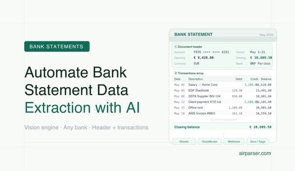 How to Automate Bank Statement Data Extraction with AI